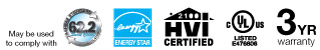 3 year warranty, May be used to comply with ASHRAE 62.2, Energy Star, HVI 2100, UL